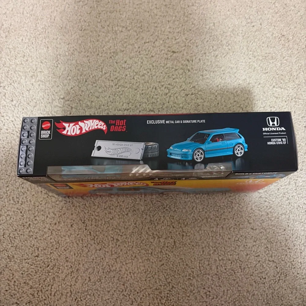 Mattel Brick Shop Hot Wheels Custom 90 Honda Civic Building Set NEW SEALED - Picture 4 of 6